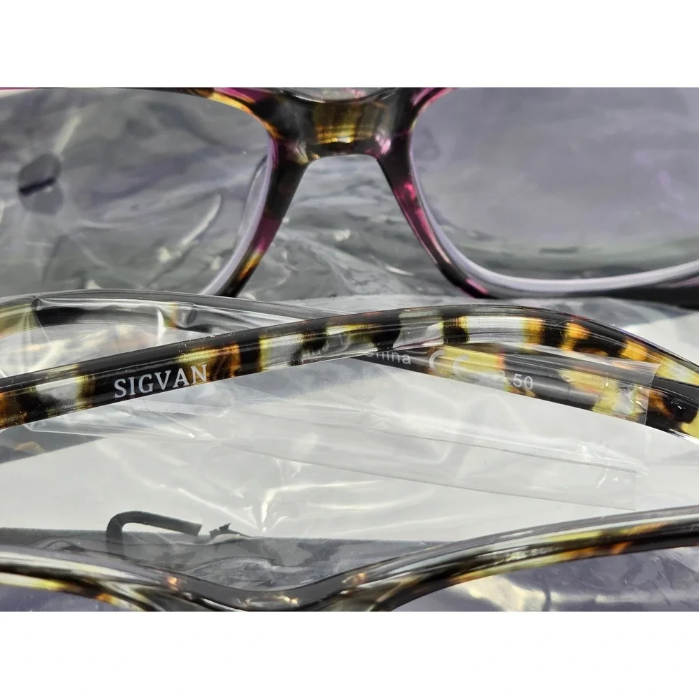 SIGVAN Reading Glasses Unisex +2.50 Multicolor Tortoise Blue Light Block - NEW